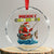 Santa Fishing Christmas Crystal Glass Ornament Funny Fisherman Merry Chrisbass Xmas - Wonder Print Shop