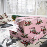 Santa Fishing Chritsmas Wrapping Paper Roll Funny Fisherman Xmas - Wonder Print Shop