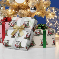 Santa Fishing Chritsmas Wrapping Paper Roll Funny Fisherman Xmas - Wonder Print Shop