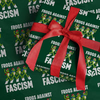 Santa Frog Against Fascism Wrapping Paper Roll Xmas Holiday Frogs Band Resistance Protest - Wonder Print Shop