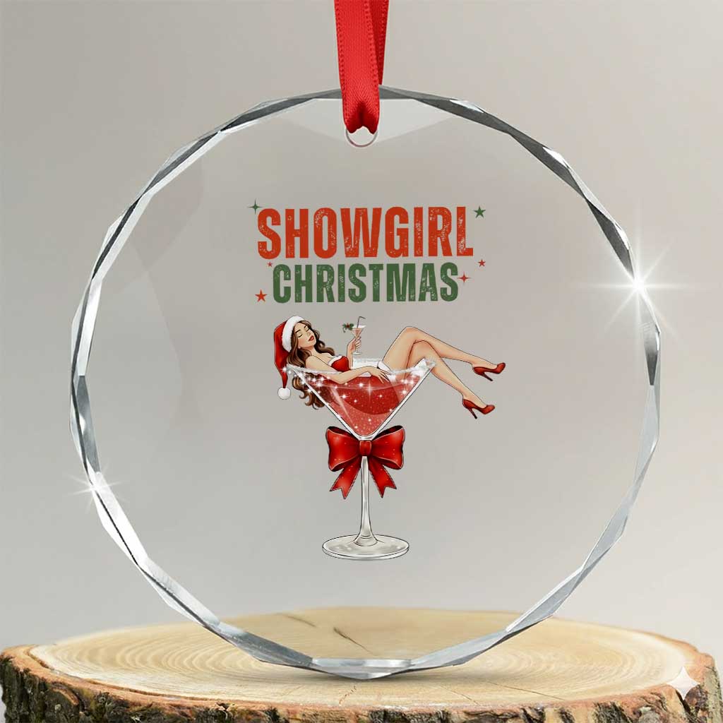 Santa Girls Christmas Crystal Glass Ornament - Wonder Print Shop