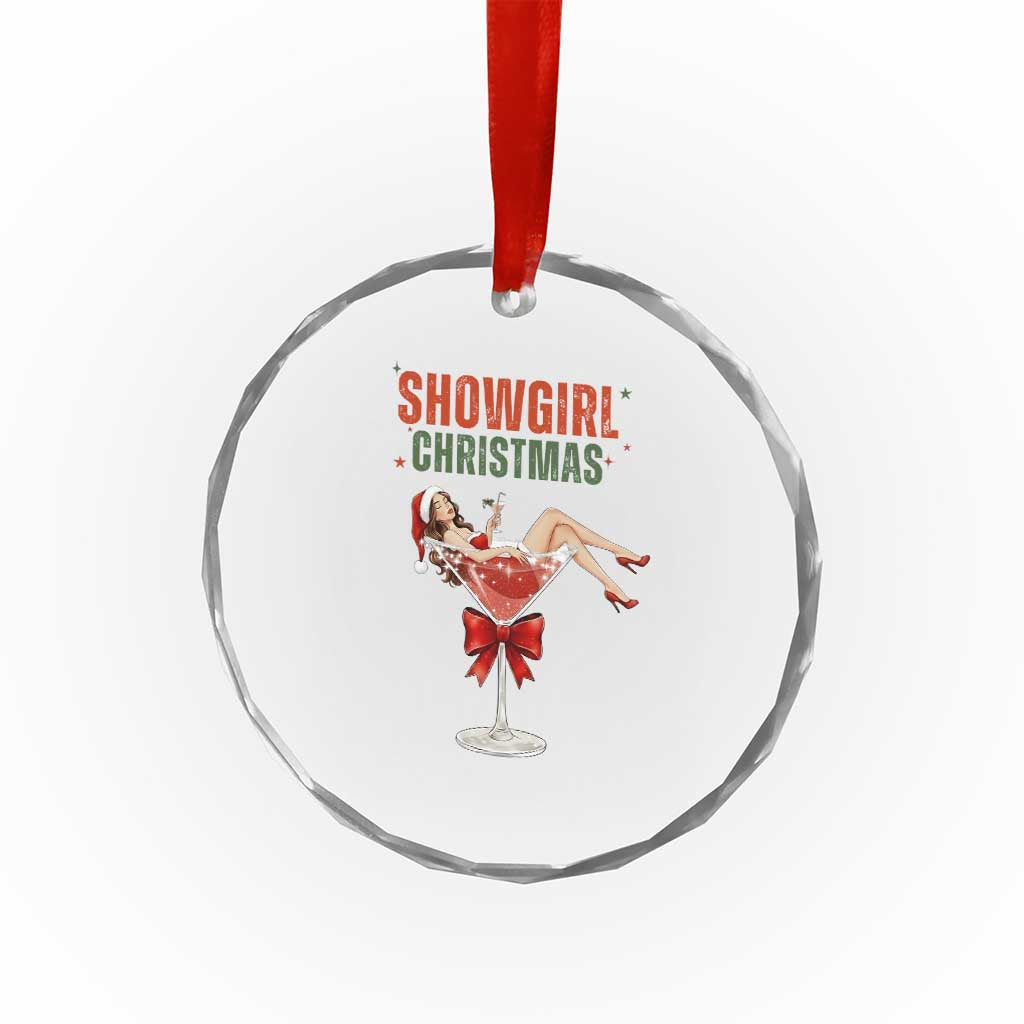 Santa Girls Christmas Crystal Glass Ornament - Wonder Print Shop