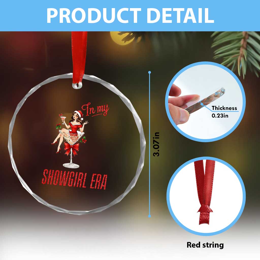 Santa Girls Christmas Crystal Glass Ornament In My Costume Era - Wonder Print Shop