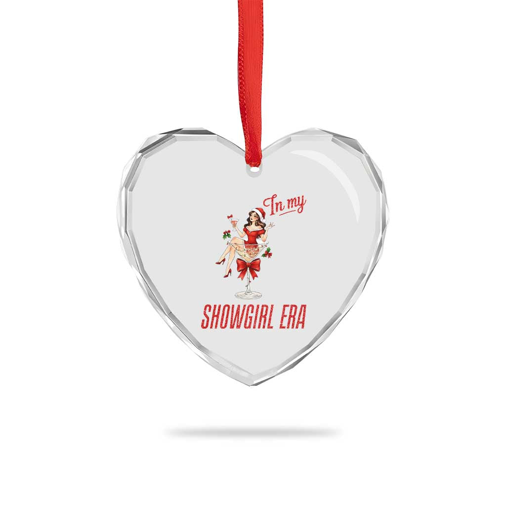 Santa Girls Christmas Heart Crystal Glass Ornament In My Costume Era - Wonder Print Shop