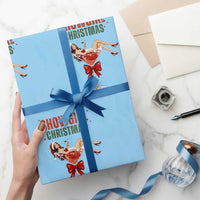 Santa Girls Christmas Wrapping Paper Roll - Wonder Print Shop