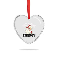 Santa Heart Crystal Glass Ornament Big Nick Energy Vintage Holiday - Wonder Print Shop