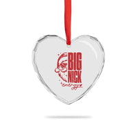 Santa Heart Crystal Glass Ornament Fun Retro Big Nick Energy - Wonder Print Shop