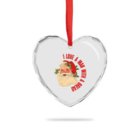 Santa Heart Crystal Glass Ornament Fun Retro I Love A Man With A Beard - Wonder Print Shop