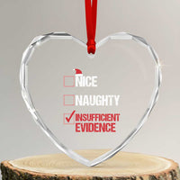 Santa Heart Crystal Glass Ornament Nice Naughty Insufficient Evidence Xmas List - Wonder Print Shop