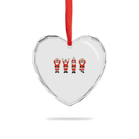 Santa O-H-I-O State Heart Crystal Glass Ornament Funny Santa Christmas Ohio Midwestern Party Team - Wonder Print Shop