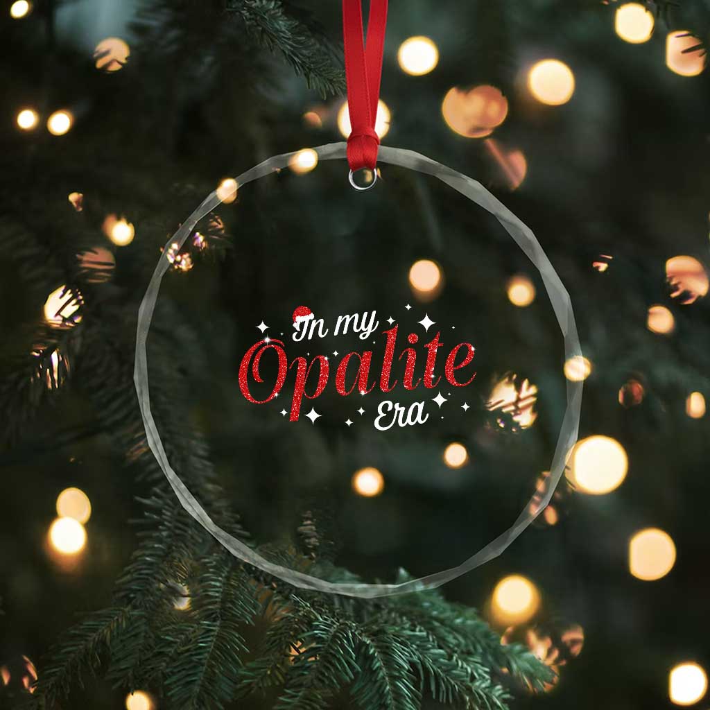 Santa Opalite Christmas Crystal Glass Ornament - Wonder Print Shop