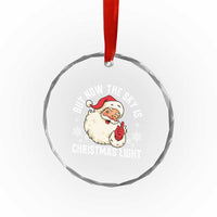 Santa Opalite Christmas Crystal Glass Ornament But Now The Sky Is Xmas Light TS14
