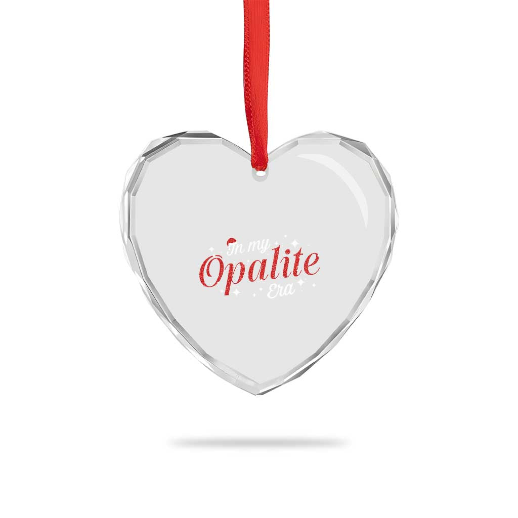 Santa Opalite Christmas Heart Crystal Glass Ornament - Wonder Print Shop