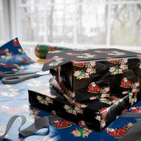 Santa Pig Sleigh Crew Wrapping Paper Roll Funny Christmas Pig Lover Gift - Wonder Print Shop