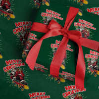 Santa Skateboarding Xmas Wrapping Paper Roll Funny Skater Xmas - Wonder Print Shop