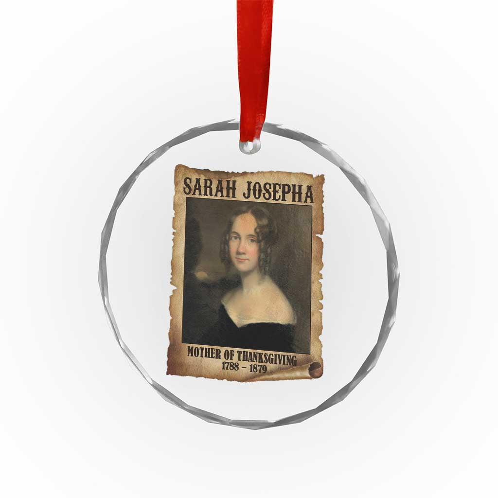 Sarah Josepha Hale Crystal Glass Ornament Mother Of Thanksgiving - Wonder Print Shop