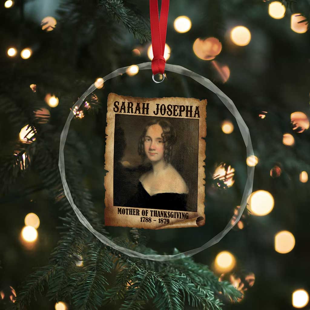 Sarah Josepha Hale Crystal Glass Ornament Mother Of Thanksgiving - Wonder Print Shop