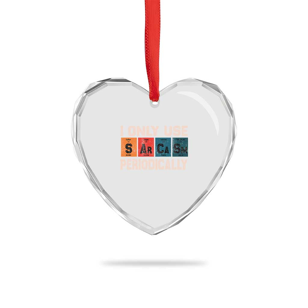 Sarcasm Periodic Table Heart Crystal Glass Ornament Element Weird Science Joke Gift - Wonder Print Shop