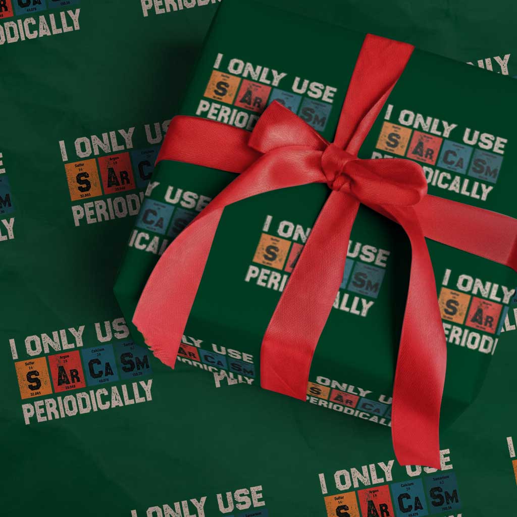 Sarcasm Periodic Table Wrapping Paper Roll Element Weird Science Joke Gift - Wonder Print Shop