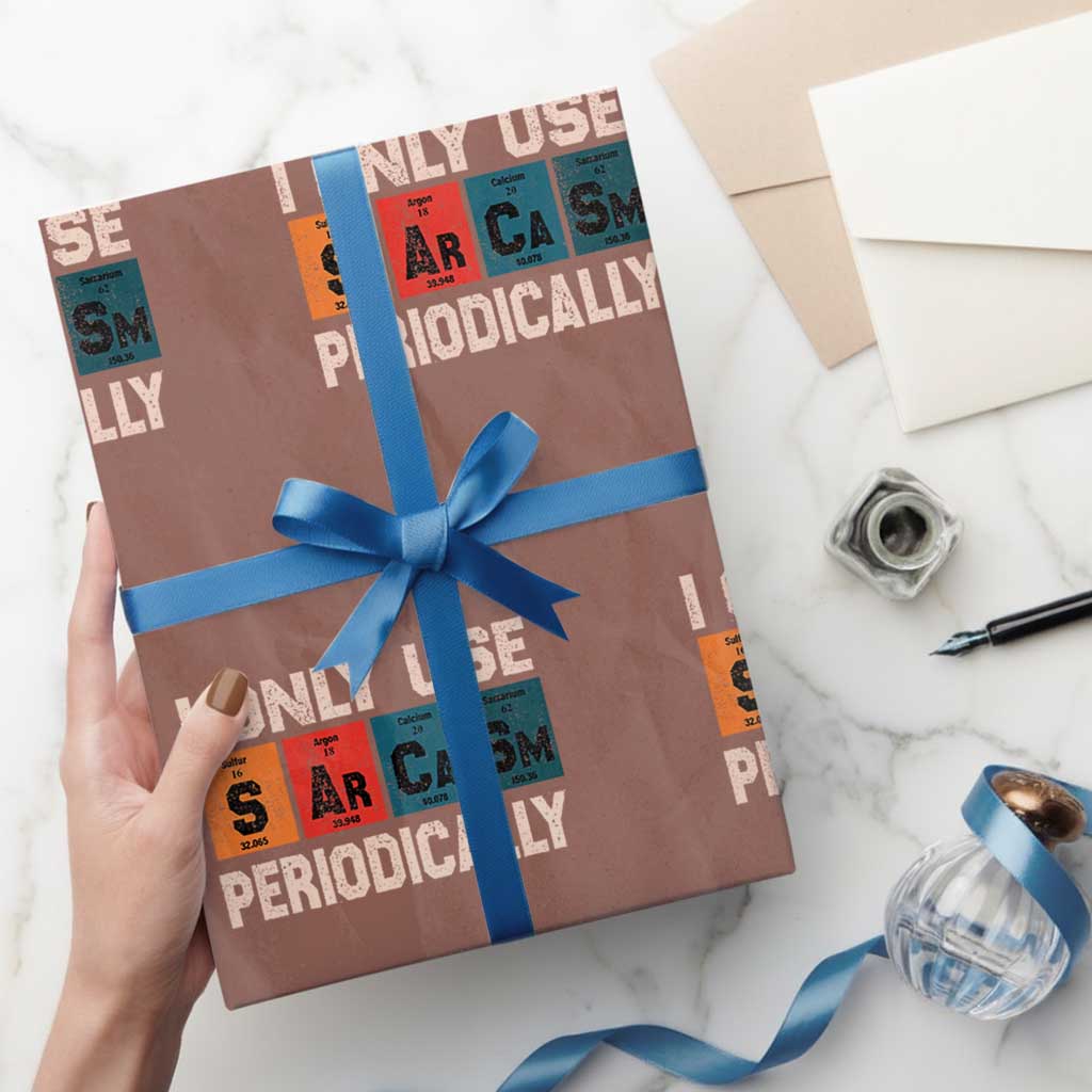 Sarcasm Periodic Table Wrapping Paper Roll Element Weird Science Joke Gift - Wonder Print Shop