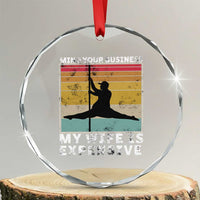 Sarcastic Husband Crystal Glass Ornament Retro Mind Your Business My Wife Is Expensive - Wonder Print Shop
