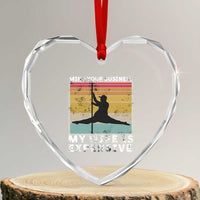 Sarcastic Husband Heart Crystal Glass Ornament Retro Mind Your Business My Wife Is Expensive - Wonder Print Shop