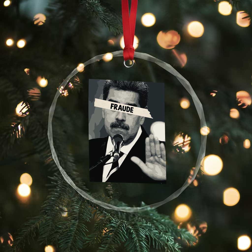Sarcastic Maduro Fraude Crystal Glass Ornament Corruption Venezuela Political Satire - Wonder Print Shop