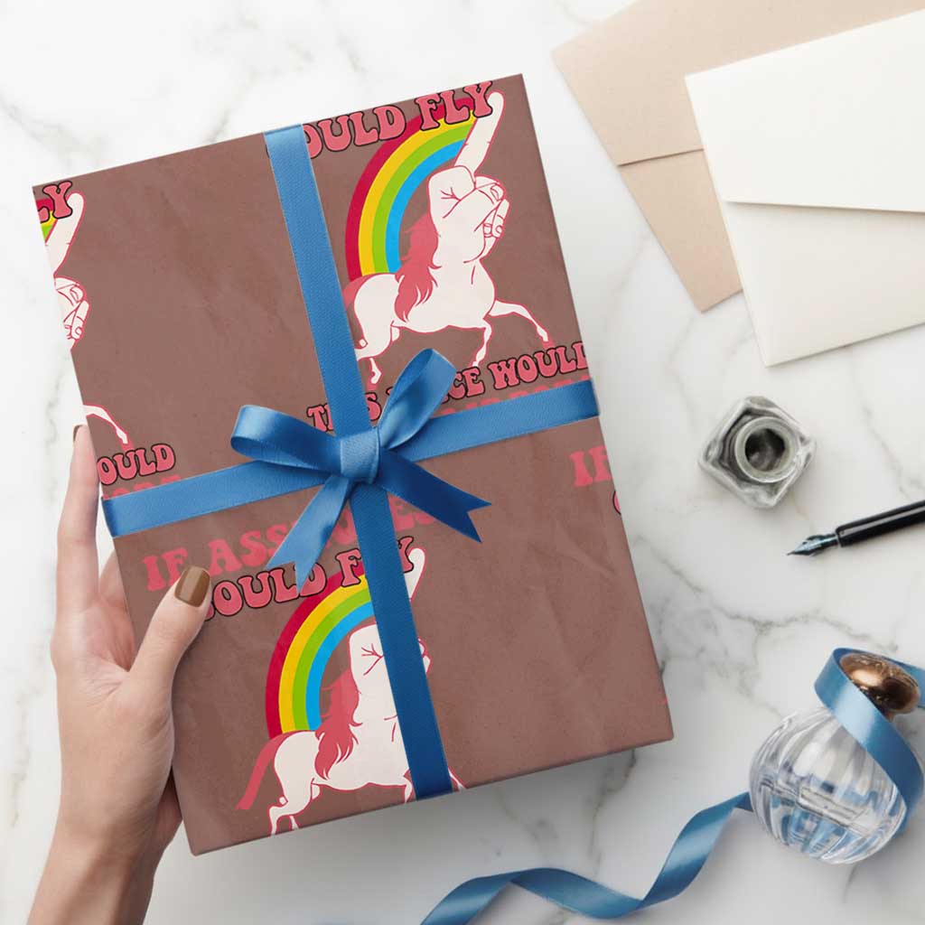 Sarcastic Quotes Wrapping Paper Roll If Assholes Could Fly This Place Would Be An Airport Gag Asshole Joke