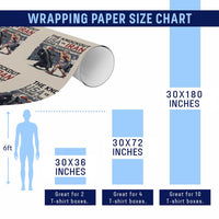 Sarcastic USA vs Iran Knockout Boxing Championship Wrapping Paper Roll Funny Political Satire Fight Night