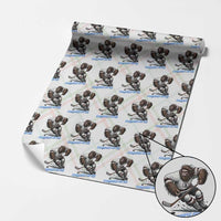Sasquatch On Ice Wrapping Paper Roll Funny Bigfoot Hockey Player Gift - Wonder Print Shop