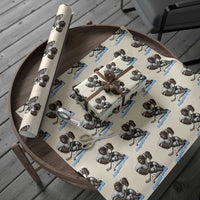 Sasquatch On Ice Wrapping Paper Roll Funny Bigfoot Hockey Player Gift - Wonder Print Shop