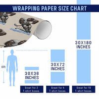 Sasquatch On Ice Wrapping Paper Roll Funny Bigfoot Hockey Player Gift - Wonder Print Shop