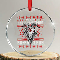Satan Claus Merry Antichristmas Crystal Glass Ornament Goth Ugly Christmas Sweater Pentagram Evil Pajama TS10