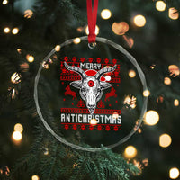 Satan Claus Merry Antichristmas Crystal Glass Ornament Pentagram Ugly Christmas Sweater Evil Pajama TS10