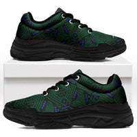 Saudi Arabia 2026 Football Chunky Sneakers Green Falcons National Pattern Inspired - Wonder Print Shop