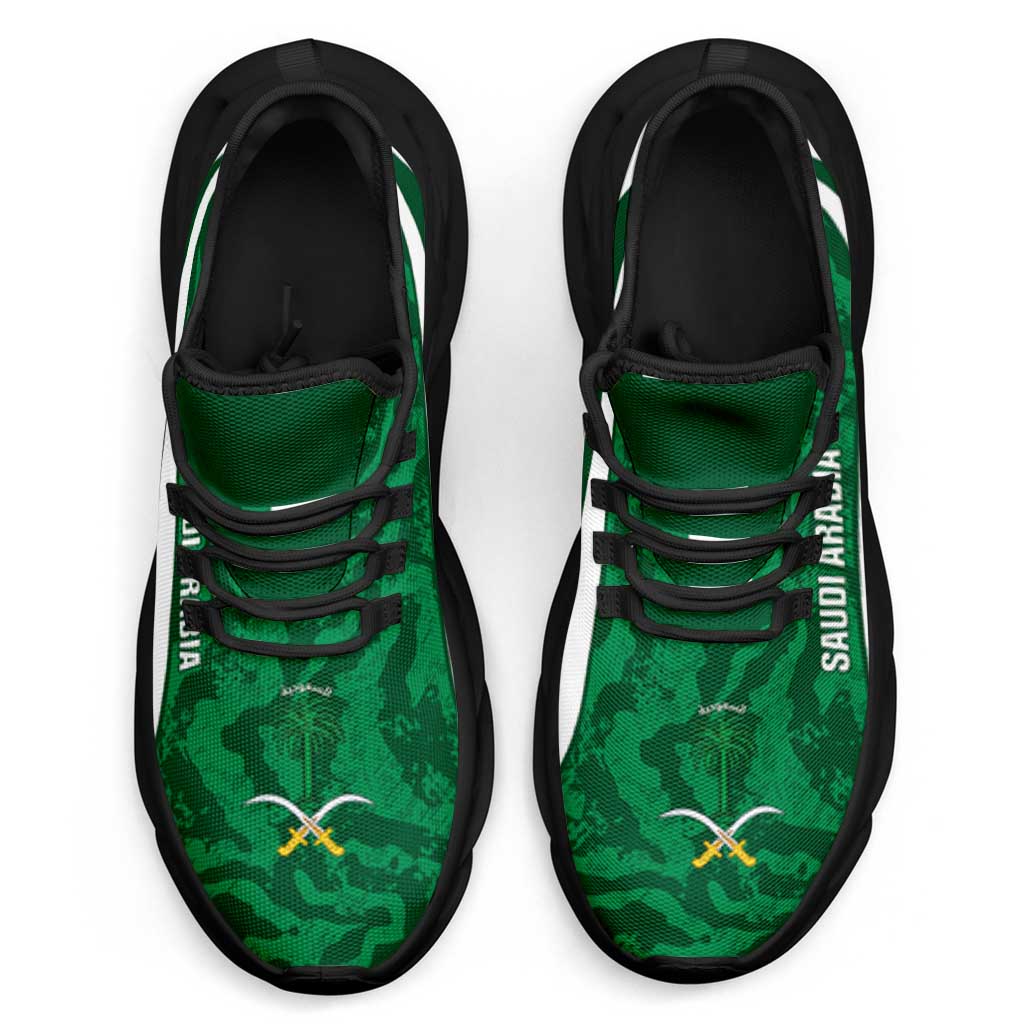 Saudi Arabia 2026 Football Clunky Sneakers Go Green One National Pattern Inspired - Wonder Print Shop