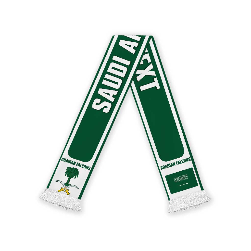 Saudi Arabia 2026 Football Personalised Soccer Scarf Come On Arabian Falcons
