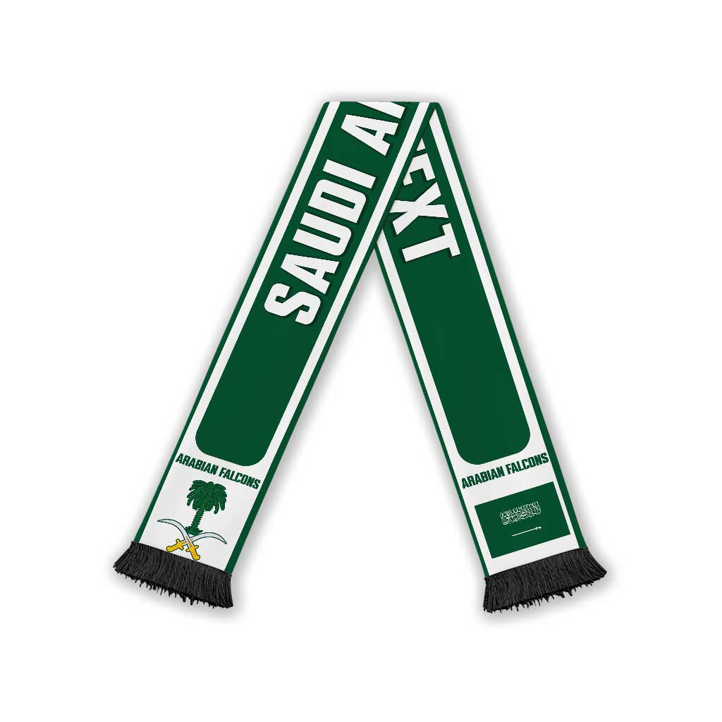 Saudi Arabia 2026 Football Personalised Soccer Scarf Come On Arabian Falcons