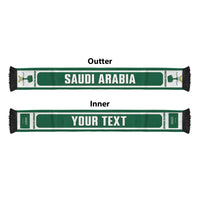 Saudi Arabia 2026 Football Personalised Soccer Scarf Come On Arabian Falcons
