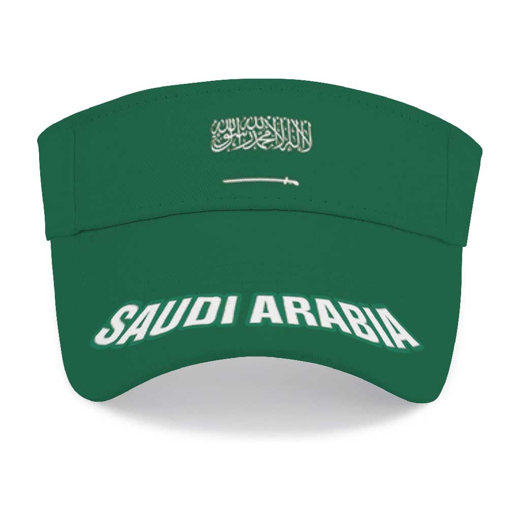 Saudi Arabia 2026 Football Sun Visor Cap Come On Arabian Falcons
