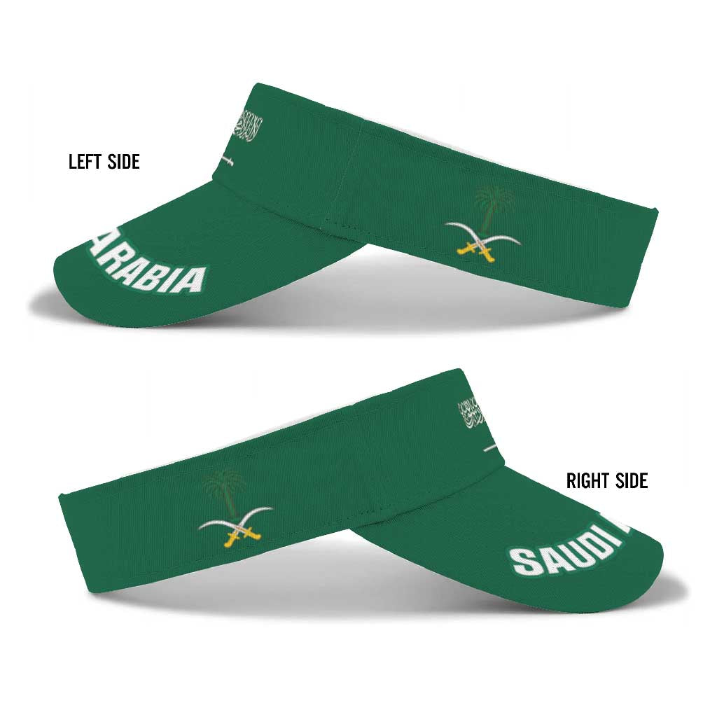 Saudi Arabia 2026 Football Sun Visor Cap Come On Arabian Falcons