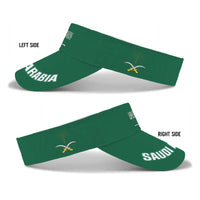 Saudi Arabia 2026 Football Sun Visor Cap Come On Arabian Falcons