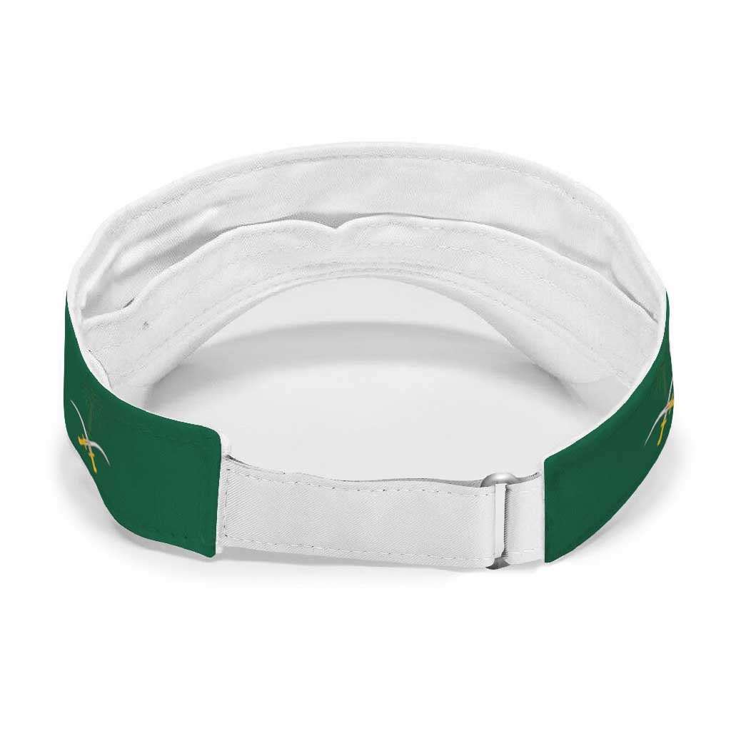 Saudi Arabia 2026 Football Sun Visor Cap Come On Arabian Falcons