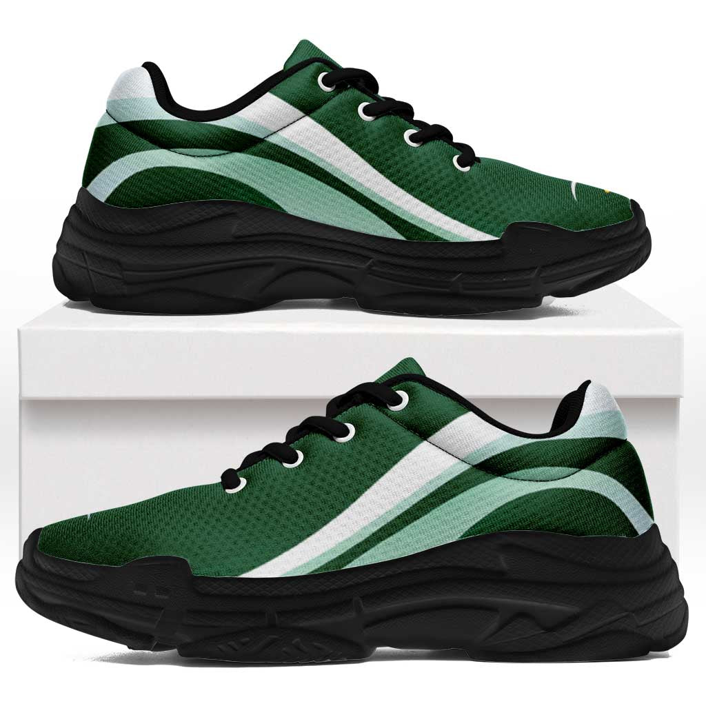 Saudi Arabia Football Chunky Sneakers Flag-Inspired Curve Style