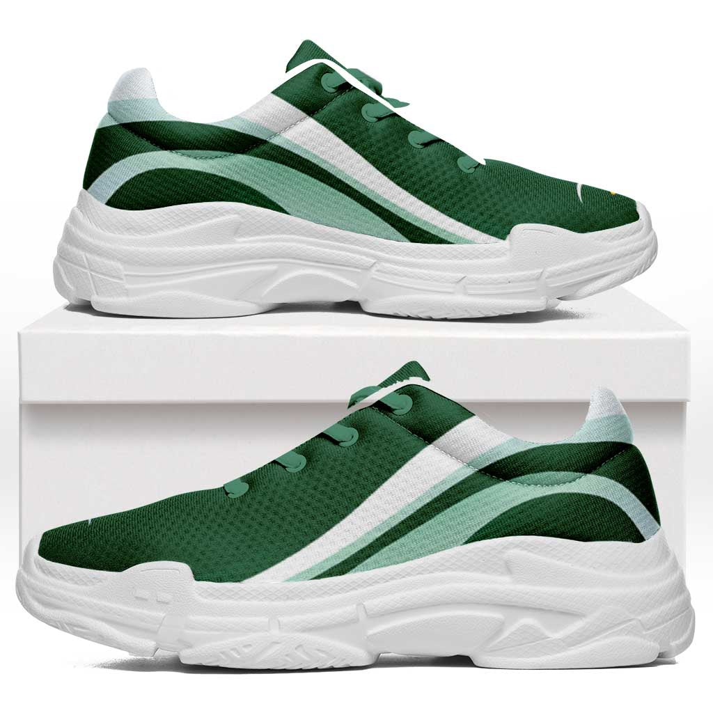 Saudi Arabia Football Chunky Sneakers Flag-Inspired Curve Style