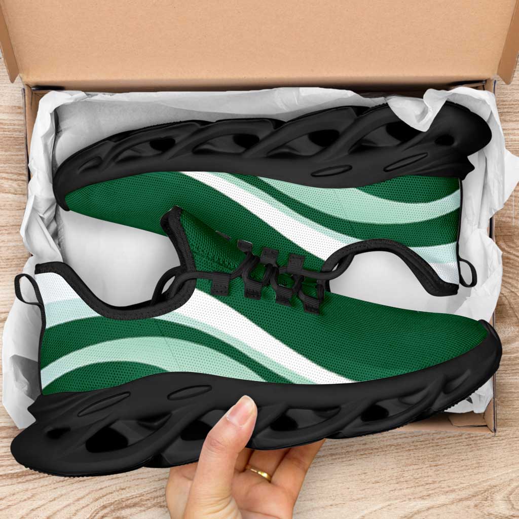 Saudi Arabia Football Clunky Sneakers Flag-Inspired Curve Style
