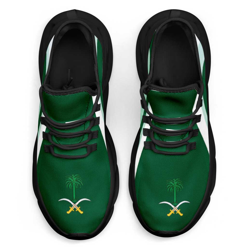 Saudi Arabia Football Clunky Sneakers Flag-Inspired Curve Style