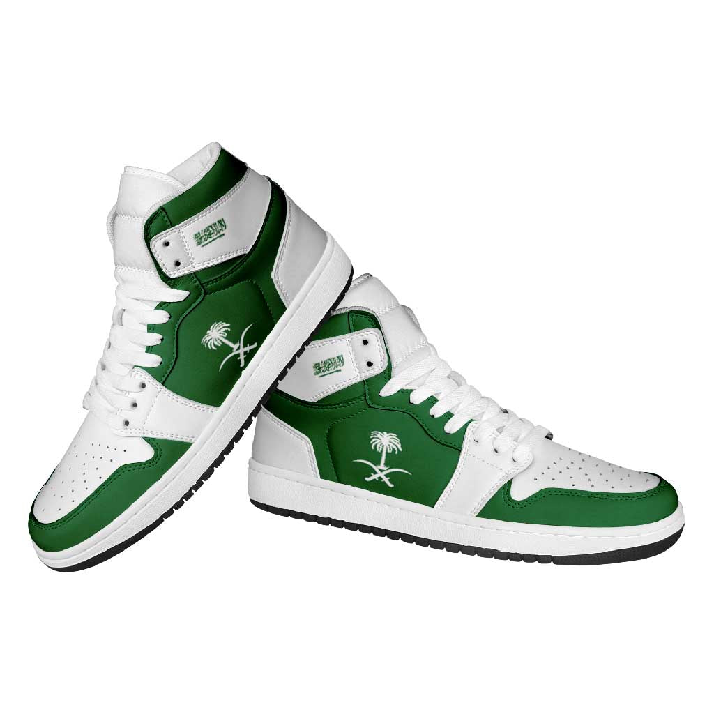 Saudi Arabia High Sneakers AJ1 Classic National Flag Style - Wonder Print Shop