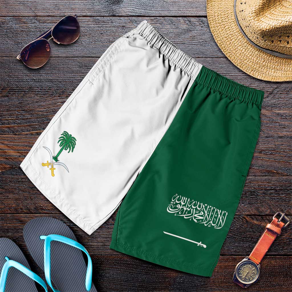 Saudi Arabia Shorts for Men National Flag Colors - Wonder Print Shop