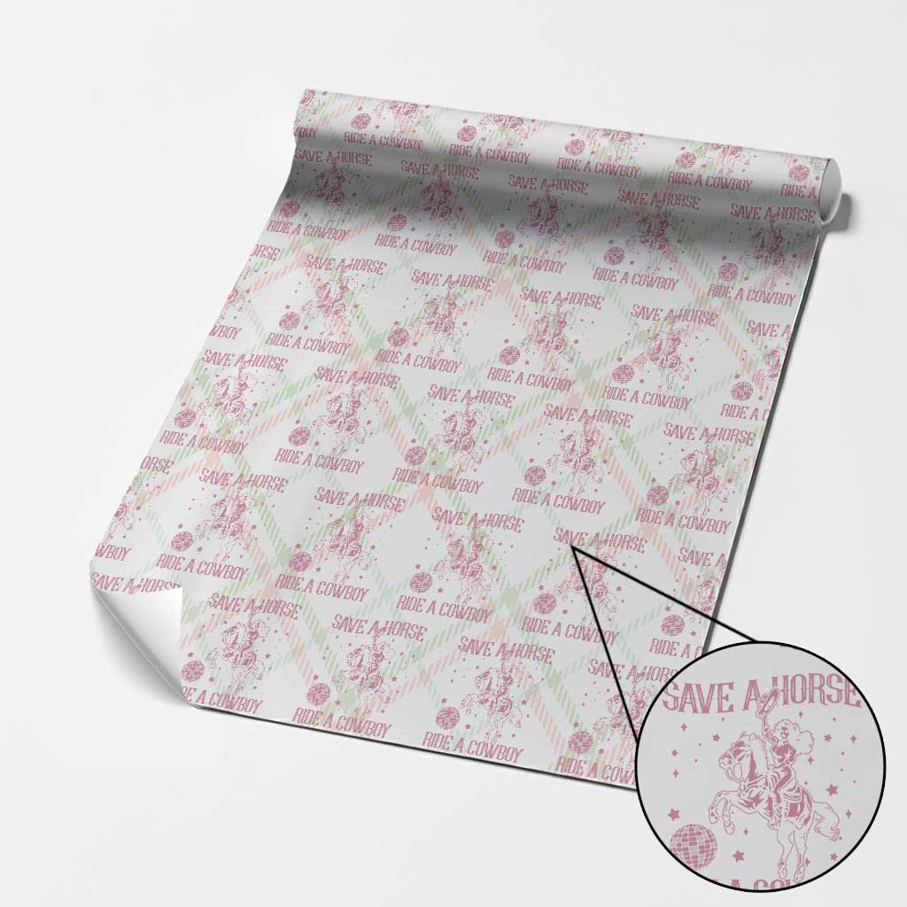 Save a Horse Ride A Cowboy Wrapping Paper Roll Funny Cowgirl Western Style